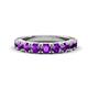 1 - Malaine 0.72 ctw Amethyst (3.00 mm) 9 Stone Wedding Band 