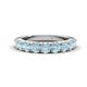 1 - Malaine 0.72 ctw Aquamarine (3.00 mm) 9 Stone Wedding Band 