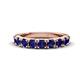 1 - Malaine 1.08 ctw Blue Sapphire (3.00 mm) 9 Stone Wedding Band 