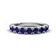 1 - Malaine 1.08 ctw Blue Sapphire (3.00 mm) 9 Stone Wedding Band 