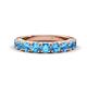 1 - Malaine 0.81 ctw Blue Topaz (3.00 mm) 9 Stone Wedding Band 