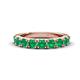 1 - Malaine 0.90 ctw Emerald (3.00 mm) 9 Stone Wedding Band 