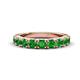 1 - Malaine 1.04 ctw Green Garnet (3.00 mm) 9 Stone Wedding Band 
