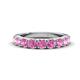 1 - Malaine 1.53 ctw Pink Sapphire (3.00 mm) 9 Stone Wedding Band 