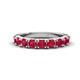 1 - Malaine 0.90 ctw Ruby (3.00 mm) 9 Stone Wedding Band 