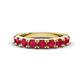 1 - Malaine 0.90 ctw Ruby (3.00 mm) 9 Stone Wedding Band 