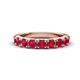 1 - Malaine 0.90 ctw Ruby (3.00 mm) 9 Stone Wedding Band 