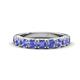 1 - Malaine 0.81 ctw Tanzanite (3.00 mm) 9 Stone Wedding Band 