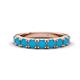 1 - Malaine 0.63 ctw Turquoise (3.00 mm) 9 Stone Wedding Band 