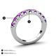 3 - Malaine 0.72 ctw Amethyst (3.00 mm) 9 Stone Wedding Band 