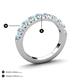 3 - Malaine 0.72 ctw Aquamarine (3.00 mm) 9 Stone Wedding Band 