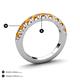 3 - Malaine 0.72 ctw Citrine (3.00 mm) 9 Stone Wedding Band 