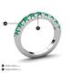 3 - Malaine 0.90 ctw Emerald (3.00 mm) 9 Stone Wedding Band 