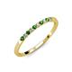 2 - Clara 2.00 mm Green Garnet and Diamond 10 Stone Wedding Band 