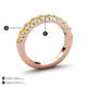 3 - Malaine 0.90 ctw Yellow Diamond (3.00 mm) 9 Stone Wedding Band 
