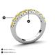 3 - Malaine 0.90 ctw Yellow Diamond (3.00 mm) 9 Stone Wedding Band 