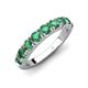 4 - Malaine 1.08 ctw Created Alexandrite (3.00 mm) 9 Stone Wedding Band 