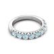 5 - Malaine 0.72 ctw Aquamarine (3.00 mm) 9 Stone Wedding Band 