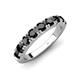 4 - Malaine 0.99 ctw Black Diamond (3.00 mm) 9 Stone Wedding Band 