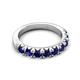 5 - Malaine 1.08 ctw Blue Sapphire (3.00 mm) 9 Stone Wedding Band 