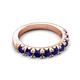 5 - Malaine 1.08 ctw Blue Sapphire (3.00 mm) 9 Stone Wedding Band 