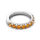5 - Malaine 0.72 ctw Citrine (3.00 mm) 9 Stone Wedding Band 