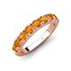 4 - Malaine 0.72 ctw Citrine (3.00 mm) 9 Stone Wedding Band 