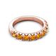 5 - Malaine 0.72 ctw Citrine (3.00 mm) 9 Stone Wedding Band 