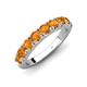 4 - Malaine 0.72 ctw Citrine (3.00 mm) 9 Stone Wedding Band 