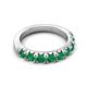 5 - Malaine 0.90 ctw Emerald (3.00 mm) 9 Stone Wedding Band 