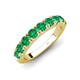 4 - Malaine 0.90 ctw Emerald (3.00 mm) 9 Stone Wedding Band 