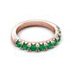 5 - Malaine 0.90 ctw Emerald (3.00 mm) 9 Stone Wedding Band 