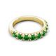 5 - Malaine 1.04 ctw Green Garnet (3.00 mm) 9 Stone Wedding Band 