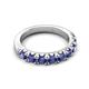5 - Malaine 0.72 ctw Iolite (3.00 mm) 9 Stone Wedding Band 