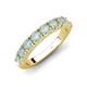 4 - Malaine 0.54 ctw Opal (3.00 mm) 9 Stone Wedding Band 