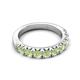 5 - Malaine 1.04 ctw Peridot (3.00 mm) 9 Stone Wedding Band 