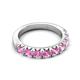 5 - Malaine 1.53 ctw Pink Sapphire (3.00 mm) 9 Stone Wedding Band 