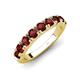 4 - Malaine 1.04 ctw Red Garnet (3.00 mm) 9 Stone Wedding Band 