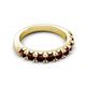 5 - Malaine 1.04 ctw Red Garnet (3.00 mm) 9 Stone Wedding Band 