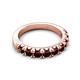 5 - Malaine 1.04 ctw Red Garnet (3.00 mm) 9 Stone Wedding Band 