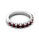 5 - Malaine 1.04 ctw Red Garnet (3.00 mm) 9 Stone Wedding Band 