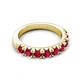 5 - Malaine 0.90 ctw Ruby (3.00 mm) 9 Stone Wedding Band 