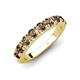 4 - Malaine 0.90 ctw Smoky Quartz (3.00 mm) 9 Stone Wedding Band 