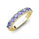 4 - Malaine 0.81 ctw Tanzanite (3.00 mm) 9 Stone Wedding Band 