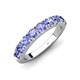 4 - Malaine 0.81 ctw Tanzanite (3.00 mm) 9 Stone Wedding Band 