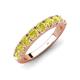 4 - Malaine 0.90 ctw Yellow Diamond (3.00 mm) 9 Stone Wedding Band 