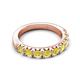 5 - Malaine 0.90 ctw Yellow Diamond (3.00 mm) 9 Stone Wedding Band 