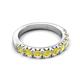 5 - Malaine 0.90 ctw Yellow Diamond (3.00 mm) 9 Stone Wedding Band 