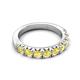 5 - Malaine 0.95 ctw Yellow Sapphire (3.00 mm) 9 Stone Wedding Band 