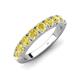 4 - Malaine 0.95 ctw Yellow Sapphire (3.00 mm) 9 Stone Wedding Band 